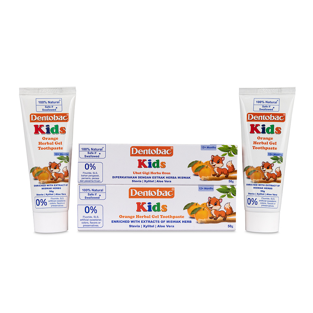 Dentobac Kids Orange Herbal Gel Toothpaste for 1+ years